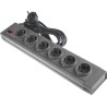 RS PRO 2 m 6 Socket Type F German Schuko Trailing Socket 230V AC 16A CEE 7/7 Plug 374-193