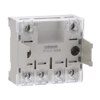 Omron 6 Way 250V DIN Rail Relay Socket for Use with G7L Series P7LF-06D