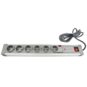 RS PRO 2 m 6 Socket Type F German Schuko Trailing Socket, 250V AC, Surge Protected, Switched 374-200