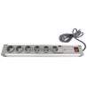 RS PRO 2 m 6 Socket Type F German Schuko Trailing Socket, 250V AC, Surge Protected, Switched 374-200