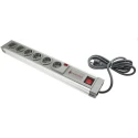 RS PRO 2 m 6 Socket Type F German Schuko Trailing Socket, 250V AC, Surge Protected, Switched 374-200