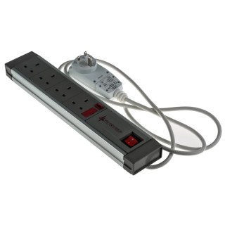 RS PRO 2 m 4 Socket Type G Trailing Socket Extension Lead with RCD Protected, Surge Protection 230V ac 374-216