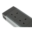 RS PRO 2 m 4 Socket Type G Trailing Socket Extension Lead with RCD Protected, Surge Protection 230V ac 374-216