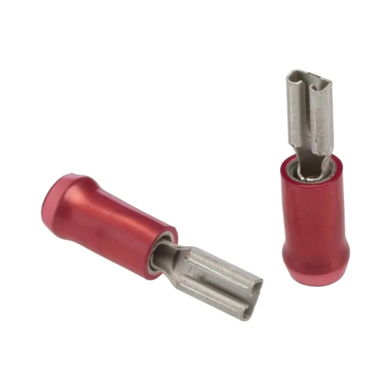 RS PRO PIDG FASTON .250 Red Insulated Female Spade Connector Crimp 2.79 x 0.51 mm Tab Size 22 AWG to 15 AWG 165565-2