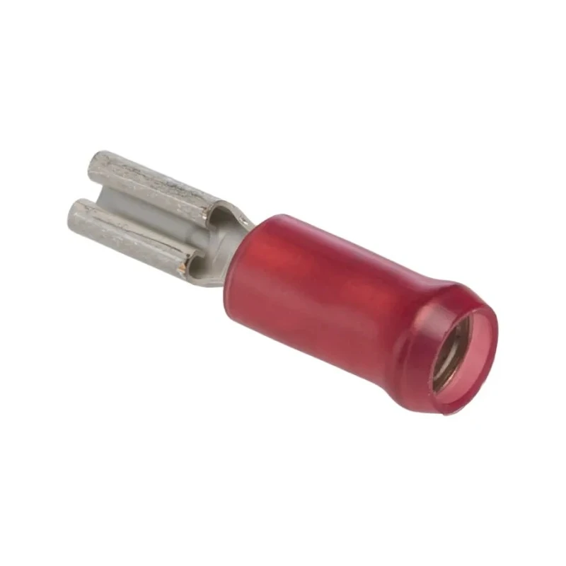 RS PRO PIDG FASTON .250 Red Insulated Female Spade Connector Crimp 2.79 x 0.51 mm Tab Size 22 AWG to 15 AWG 165565-2
