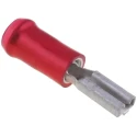 TE Connectivity PIDG FASTON .250 Red Insulated Female Spade Connector, Crimp, 2.79 x 0.51 mm Tab Size 165565-1