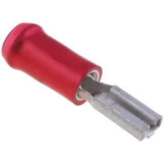 TE Connectivity PIDG FASTON .250 Red Insulated Female Spade Connector, Crimp, 2.79 x 0.51 mm Tab Size 165565-1