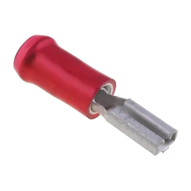 TE Connectivity PIDG FASTON .250 Red Insulated Female Spade Connector, Crimp, 2.79 x 0.51 mm Tab Size 165565-1