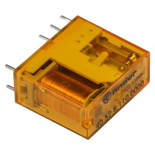 Finder Power Relay DPDT 110V AC Coil Voltage 8A Switching Current PCB Mount 40.52.8.110.0000
