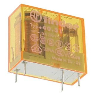 Finder PCB Power Relay 24V AC Coil Voltage 10A Switching Current SPDT 40.31.8.024.0000