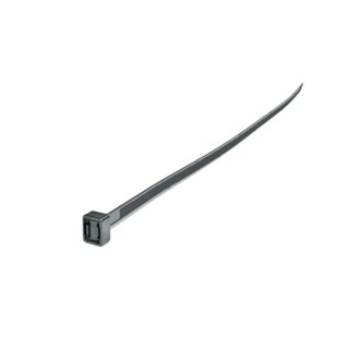 HellermannTyton Non-Releasable Cable Tie, 375 mm Length x 7.6 mm Width, Black Polyamide 66, 700N 132-37530 CT375-PA66HS-BK