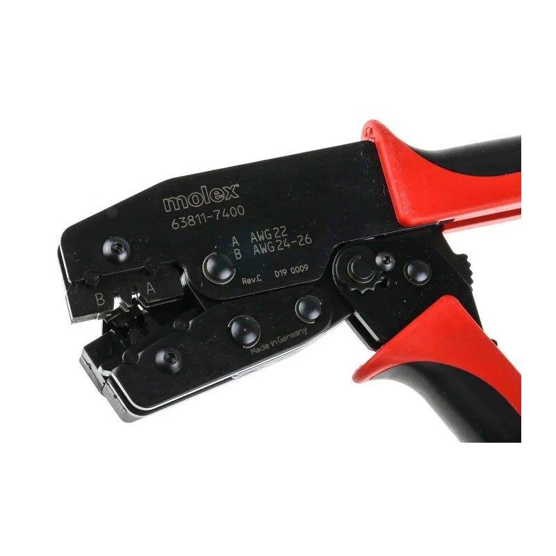 Molex Hand Ratcheting KK Crimp Tool for KK 3.96 mm Connectors Ergonomic Handle 63811-7400