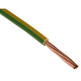 Prysmian 6491X Series Green Yellow Hook Up Wire 7/1.04 mm Core Strands 100 m Polyvinyl Chloride 20147720