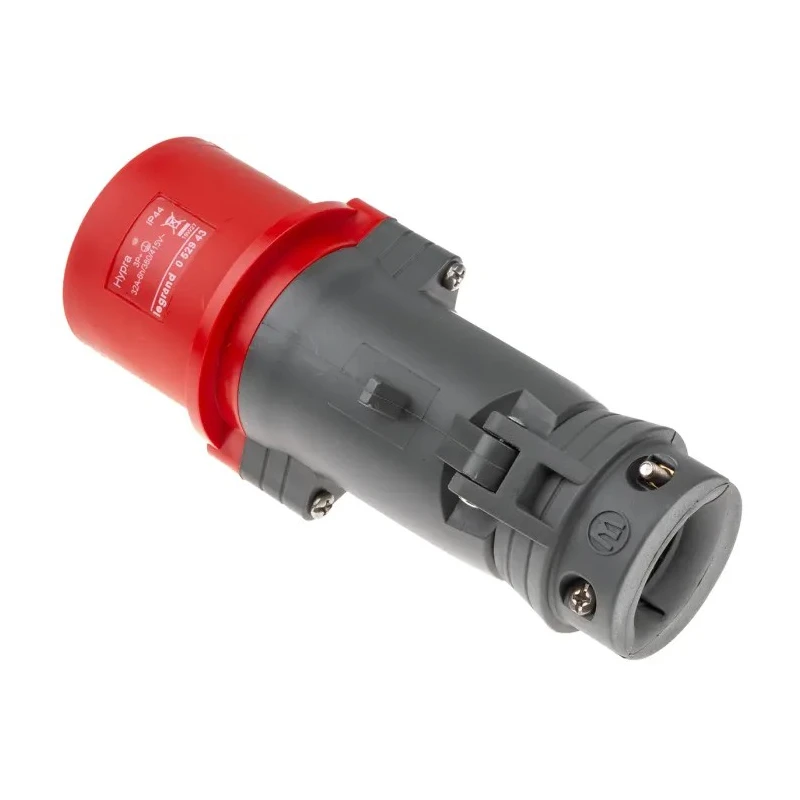 Legrand Industrial Power Connector HYPRA IP44 Red Cable Mount 3P+PE Straight 32A 415V IP44 