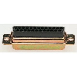 ITT Cannon DIKD 1.5-PV BU 25 Way Straight Cable D-Sub Connector with Clinch Nut and Float Female 110977-0021