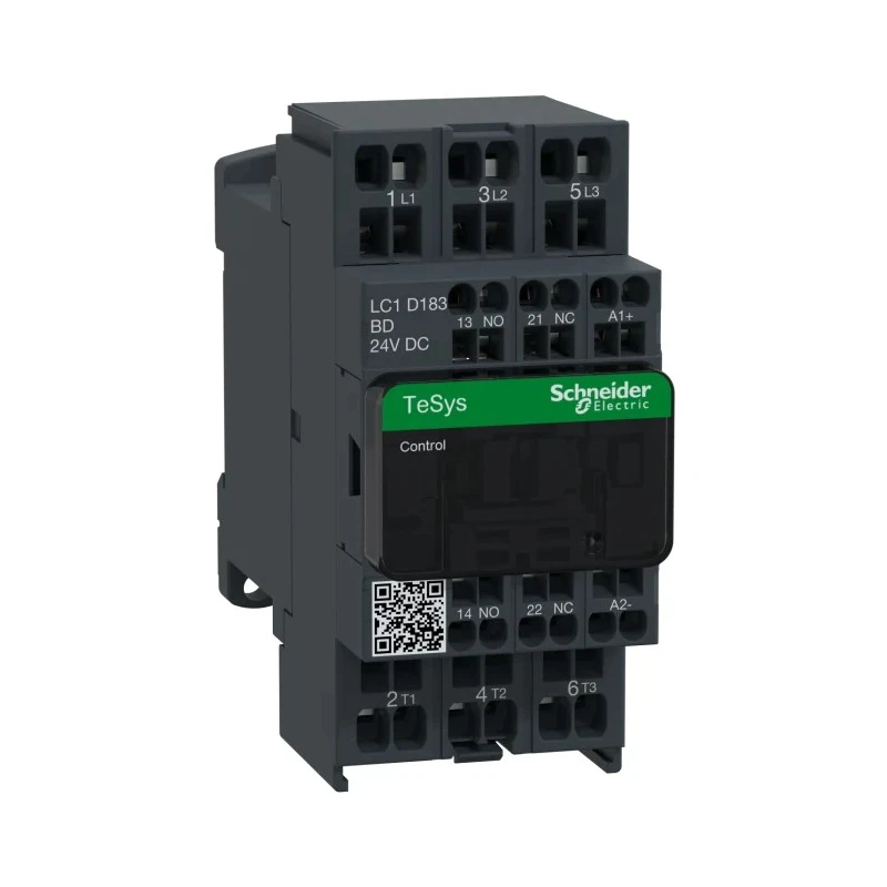 Schneider Electric TeSyS D 3-Pole Contactor LC1D183BD 24V DC Coil 18A 7.5 kW 690V AC