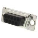 ITT Cannon DIKD 1.5-PV BU 9 Way Straight Cable D-Sub Connector with Clinch Nut and Float Male 110972-0023