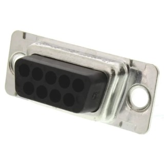 ITT Cannon DIKD 1.5-PV BU 9 Way Straight Cable D-Sub Connector with Clinch Nut and Float Male 110972-0023