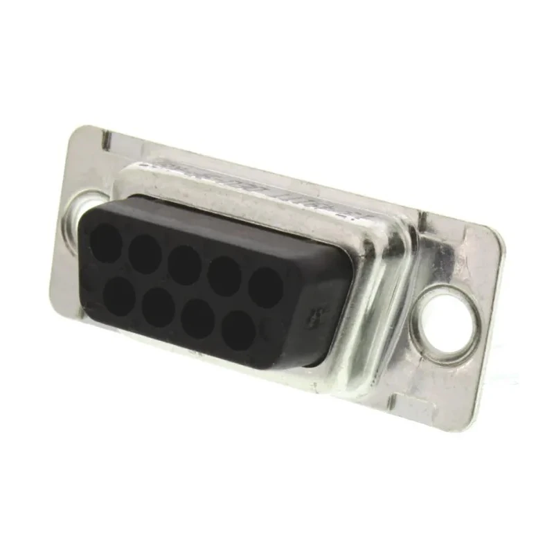 ITT Cannon DIKD 1.5-PV BU 9 Way Straight Cable D-Sub Connector with Clinch Nut and Float Male 110972-0023
