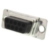 ITT Cannon DIKD 1.5-PV BU 9 Way Straight Cable D-Sub Connector with Clinch Nut and Float Male 110972-0023