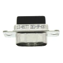 ITT Cannon DIKD 1.5-PV BU 9 Way Straight Cable D-Sub Connector with Clinch Nut and Float Male 110972-0023
