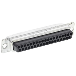 ITT Cannon DIKD 1.5-PV BU 37 Way Straight Cable D-Sub Connector with Clinch Nut and float Male 110978-0037