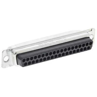 ITT Cannon DIKD 1.5-PV BU 37 Way Straight Cable D-Sub Connector with Clinch Nut and float Male 110978-0037