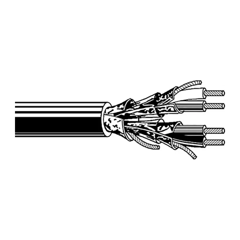 Belden 2 Pair Screened Audio Cable 152 m, Silver PVC Jacket, Tin Copper Wire Conductor 8728 060U500