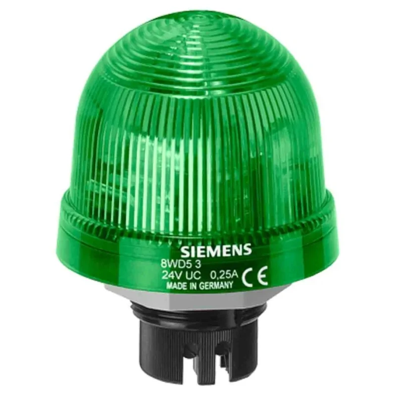 Siemens Green Beacon 24V AC/DC Steady Flush Bayonet Mount LED Bulb IP65 