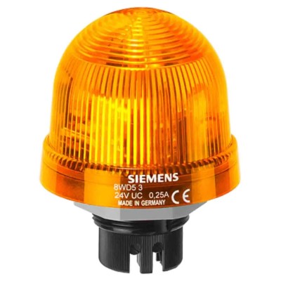 Siemens Yellow Beacon 24V AC/DC Steady Flush Bayonet Mount LED Bulb IP65 