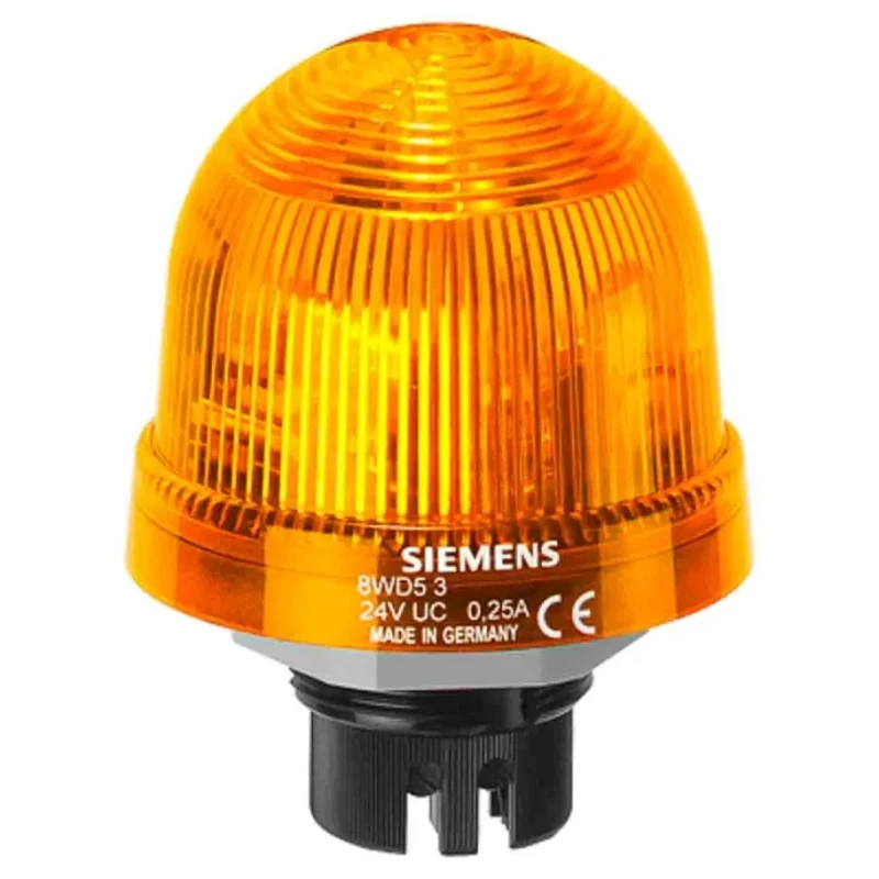 Siemens Yellow Beacon 24V AC/DC Steady Flush Bayonet Mount LED Bulb IP65 