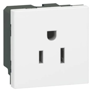 Legrand 15A White 1 Gang Plug Socket Mosaic Indoor, NEMA 5-15R 0 775 04