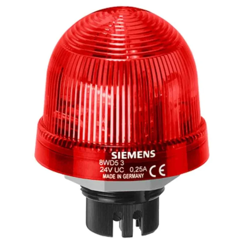 Siemens 8WD53 Series Red Steady Effect Beacon LED Bulb 230V AC/DC IP65 