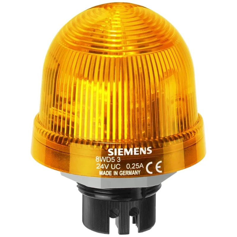 Siemens Yellow Beacon 230V AC/DC Steady Flush Bayonet Mount LED Bulb IP65 