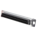 ITT Cannon DSNU 37 Way Straight Cable D-Sub Connector with Clinch Nut and Float Female 110979-0035