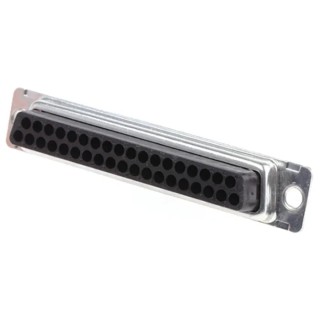 ITT Cannon DSNU 37 Way Straight Cable D-Sub Connector with Clinch Nut and Float Female 110979-0035