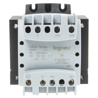 Legrand 1 Output 220 VA Chassis Mount Transformer, 115 V, IEC/EN 61558-2-6, IEC/EN 61558-2-2, UL506 UL506