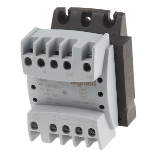 Legrand 40 VA DIN Rail Transformer, 230 to 400 V Primary, 12 to 24 V Secondary, IEC/EN 61558-2-2 and 2-4 or 0 428 40