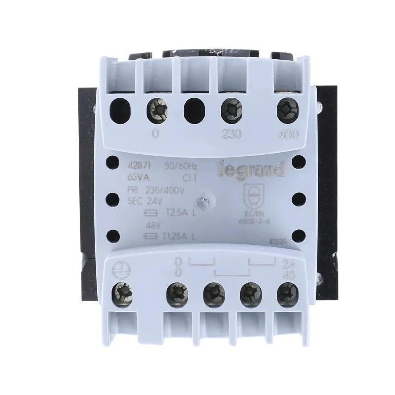 Legrand 63 VA DIN Rail Transformer 230 to 400 V Primary, 230 V Secondary, EN 60439, UL506, EN 60204-1, CSA 0 428 71