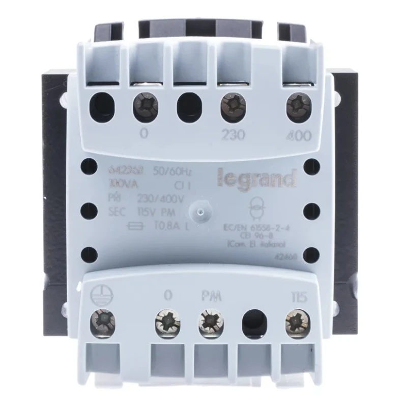Legrand 100 VA DIN Rail Transformer, 230 to 400 V Primary, 230 V Secondary, Screw Mount, IEC/EN 61558-2-2, IEC/EN 6 423 63
