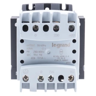 Legrand 63 VA DIN Rail Transformer, 230 to 400 V Primary, 230 V Secondary, IEC/EN 61558-2-4, CSA C22-2-N°66, EN 6 423 62