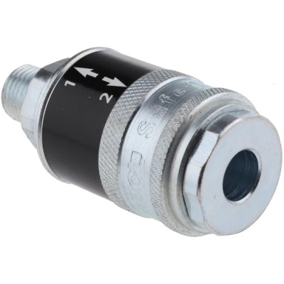 PCL Steel Pneumatic Quick Connect Coupling 1/4 in Female R Thread, Corrosion Resistant Finish SC21CM