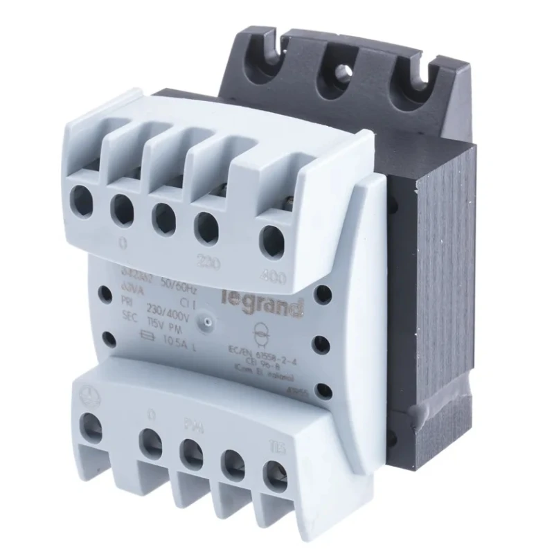 Legrand 63 VA DIN Rail Transformer, 230 to 400 V Primary, 230 V Secondary, IEC/EN 61558-2-4, CSA C22-2-N°66, EN 6 423 62