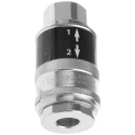 PCL Steel Pneumatic Quick Connect Coupling 1/4 in Female Rp, Corrosion Resistant, Max 14 bar SC21CF
