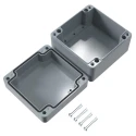 Rose Aluminium Standard Series Grey Grey Lid Die Cast Aluminium Enclosure, IP66, IK09, 140 mm x 140 mm x 140 mm 01141409