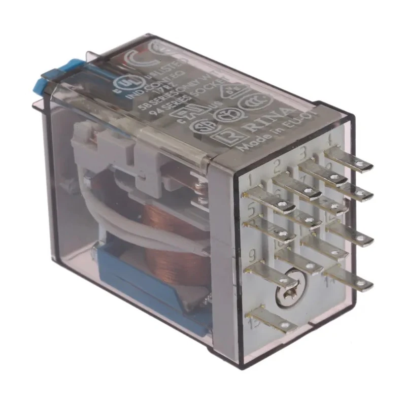 Finder Power Relay, 24V DC Coil, 7A Switching Current, 4PDT Contact Configuration 55.34.9.024.0040