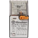 Finder Power Relay 110V AC Coil 7A Switching Current 4PDT Contact Configuration Model 55.34.8.110.0040