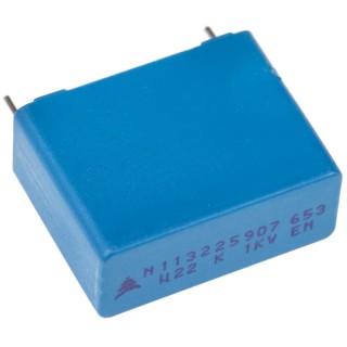 TDK Film Capacitor Through Hole Mount 220 nF Capacitance 250V AC 1 kV DC Rated Voltage Model B32653A0224K000