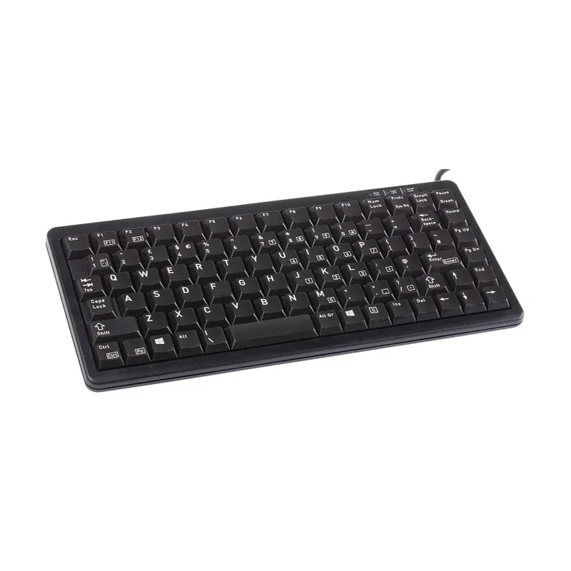 Cherry Wired USB Compact Keyboard, QWERTY (UK), Black G84-4100LCMGB-2