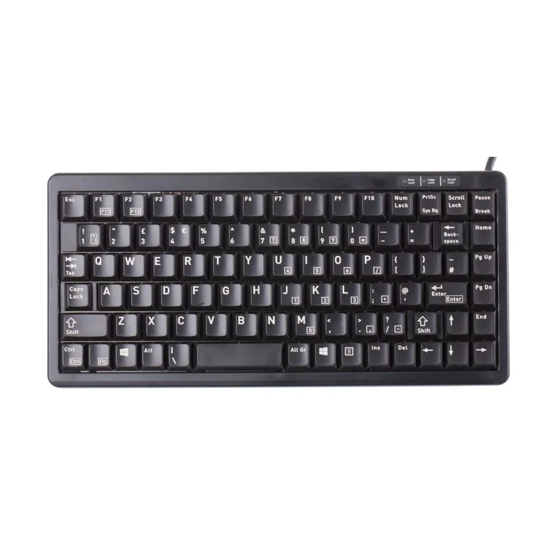 Cherry Wired USB Compact Keyboard, QWERTY (UK), Black G84-4100LCMGB-2